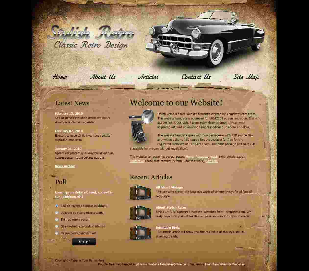 褐色汽车类企业网站模板